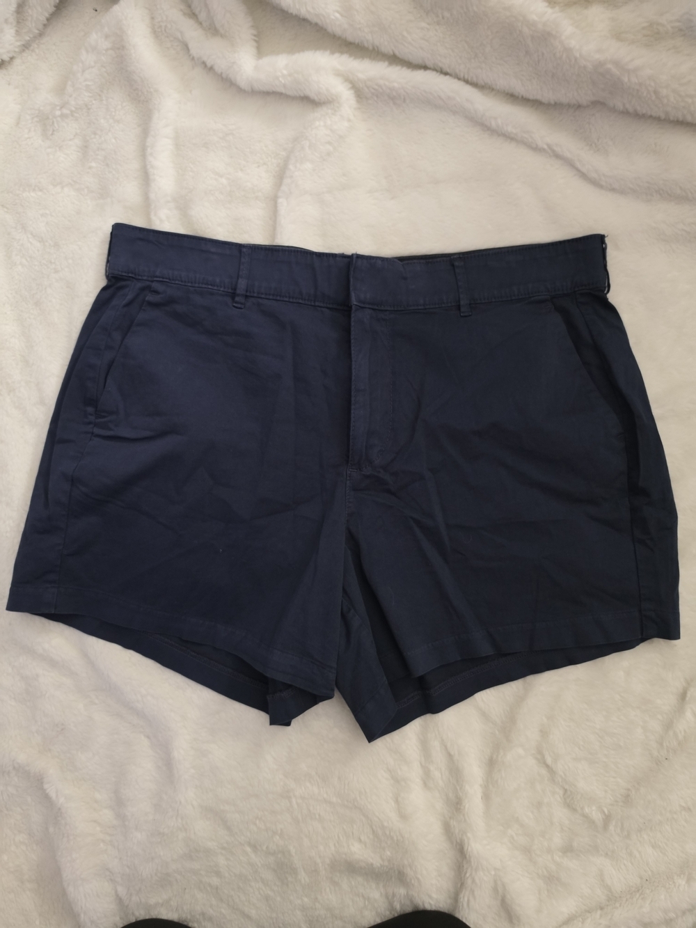 torrid Belle Isle Navy Flat-Front Shorts